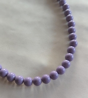 Ketting kralen 10mm acryl Heide Paars